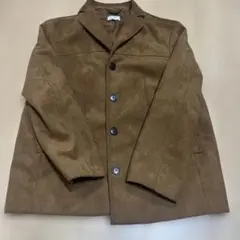 H&M ブラウン スエード　テーラードジャケット US S