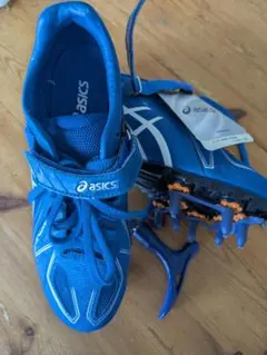 【値下】asics 陸上スパイク ブルー 24.5cm