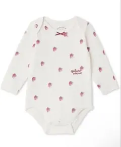 【70】 ジェラートピケ ベビー BABY 長袖ボディスーツ ストロベリーのサムネイル