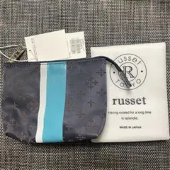 ラシットラインプリントポーチS