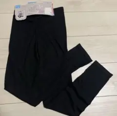 新品　タグ付き　キッズ　リブ　黒 レギンス 150