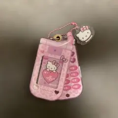 ハローキティ スライドガラケーキーホルダー