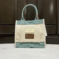 BEAMS DESIGN トートバッグ アイボリー/水色　新品タグ付き