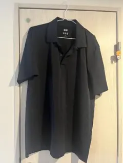 UNIQLO エアリズム コットンカノコポロシャツ ブラック　XL