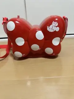 ディズニーポップコーンバケット　ミニーちゃんリボン型　ストラップあり