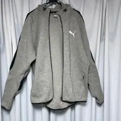 PUMA スウェットジップパーカー　グレーXL