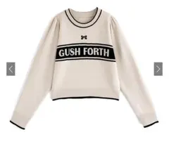 ✩GRL リボン刺繍ロゴニットトップス[tu971]アイボリー