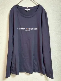 TOMMY HILFIGER ロンT 長袖Tシャツ 【L】 ネイビー