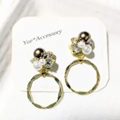 P-237　ハンドメイド☆ビジューピアス／イヤリング