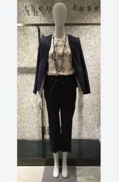 Theory Luxe エコ クランチ ウォッシュ リネン ノーカラージャケット