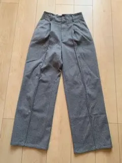 GU ブラッシュドジャージーワイドパンツ グレー