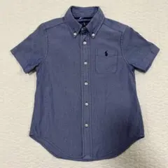 Ralph Lauren 半袖シャツ ブルー　デニム　シャンブレー　4T 110