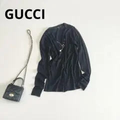 美品⭐️GUCCI グッチ　カーディガン　Ｖネック　チェーン　無地　トムフォード期のサムネイル