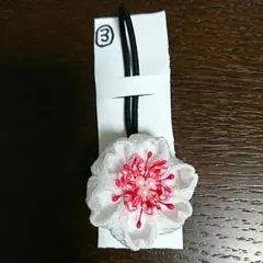 つまみ細工 ハンドメイド ヘアゴム 花