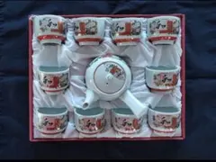 【未使用】急須と湯呑み10個セット　清水陶苑