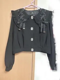 ROJITA ビッグカラー レースアップ ブルゾン ブラックのサムネイル