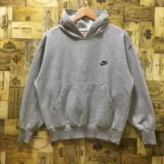 80s 銀タグ　NIKE ナイキ　スウェットパーカー　90s 裏起毛　ロゴ刺繍