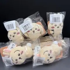 【新品未開封】うさぎだらけくじ　E賞ぬいぐるみバッジ5個セット