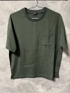 COMME CA ISM ポケット付き 半袖Tシャツ オリーブ Mサイズのサムネイル