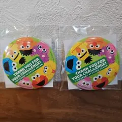 USJ缶バッチピンバッチセサミストリート2個セット