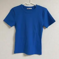ZARA リブTシャツ ブルーのサムネイル