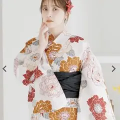 【美品】Dita　浴衣　帯 2点セット 和歌山染工日本染めのサムネイル