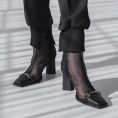 【美品・完売サイズ】EVOL×Yukko チュールショートブーツ　XS