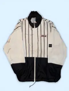 90s adidas デサント製 日本製 ナイロンジャケット ビッグトレフォイル