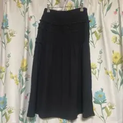 【新品未使用】ユニクロ　セシリーバンセン　シャーリングスカート　黒　Mサイズのサムネイル