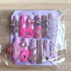 【現品のみ】ネイルチップ　ギャル　キラキラ