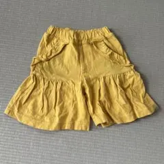 イエロー フリル付きショートパンツ 80