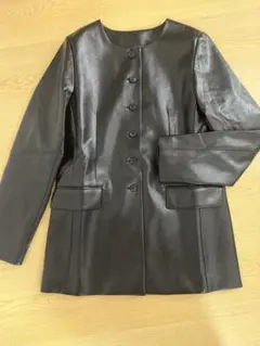 LOUNGEDRESS(ラウンジドレス) ノーカラーフェイクレザージャケットのサムネイル