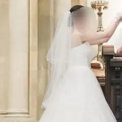 ウェディングベール ホワイト ロングチュール
