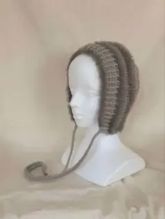 【最終値下げ】編み物　かぎ編み　帽子　ニットボンネット ハンドメイド　バラクラバ