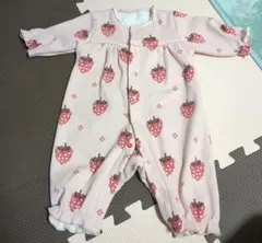 いちご柄 ロンパース　60-70※ご購入前にコメントお願いします