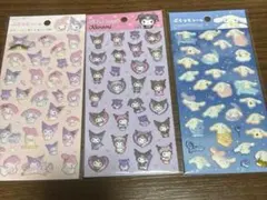 ダイソー　ぷくっとシール　サンリオ　シナモ　クロミ　マイメロ　3点