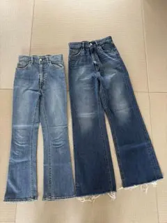 SLY デニム フレア ブーツカット パンツ ハイウエスト ブルー 25サイズ