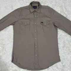 Wrangler ラングラー ウエスタンシャツ 長袖 コットン100% ベージュ