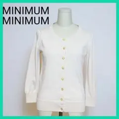 MINIMUM MINIMUM カーディガン サイズ2 クリーム色 花ボタン