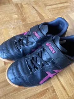 asics サッカーシューズ 22.0 cm ブラック/ピンク
