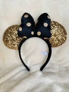 東京ディズニーリゾート カチューシャ 黒金　ミニー