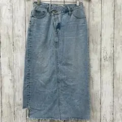 【 アズールバイマウジー 】デニム ペンシル タイト スカート ライトブルー