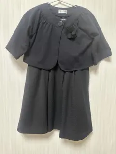 コムサイズム黒ワンピース120cm セレモニー、卒園式、冠婚葬祭