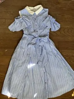 メゾピアノ ジュニア ストライプ 2way ワンピース150cm