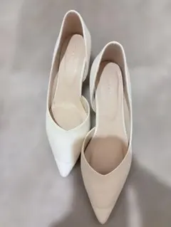 【RANDA】ポインテッドトゥハイヒール 24.0cm ランダ　白　アイボリー