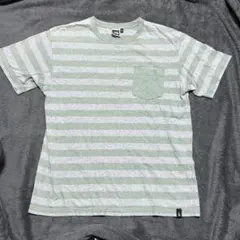 美品 ノースフェイス THE NORTH FACE ボーダーTシャツ 半袖 緑のサムネイル