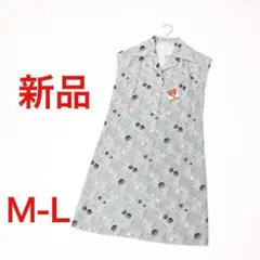 E618◾️新品 昭和レトロオープンカラーハーフ釦ノースリーブワンピース