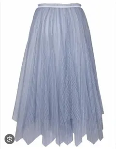 Yue チュールプリーツスカート Mサイズ ライトブルー
