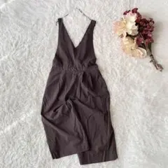 niko and ...オーバーオール　サロペット　チャコールグレー系　ワイド