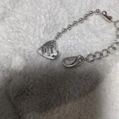 ゴルディ美品シルバー ハート型チャーム ブレスレット